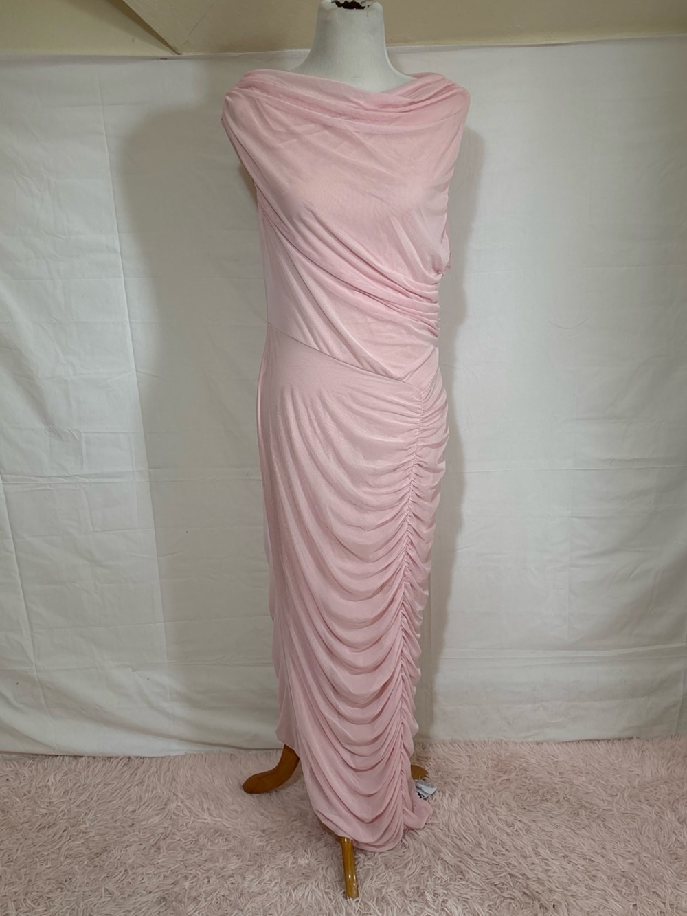 Asos NWT pink maxi dress size 14
